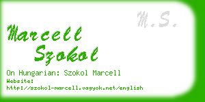 marcell szokol business card